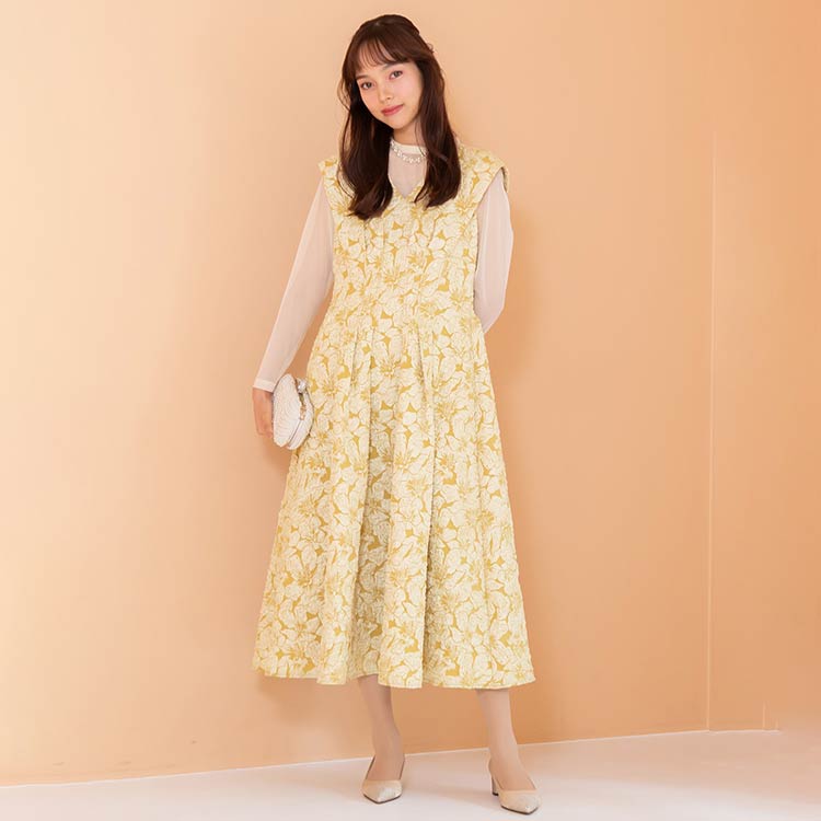 【formforma】ジャンバースカート×シアートップス ドレス