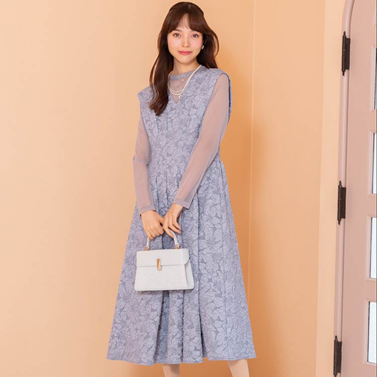 【formforma】ジャンバースカート×シアートップス ドレス