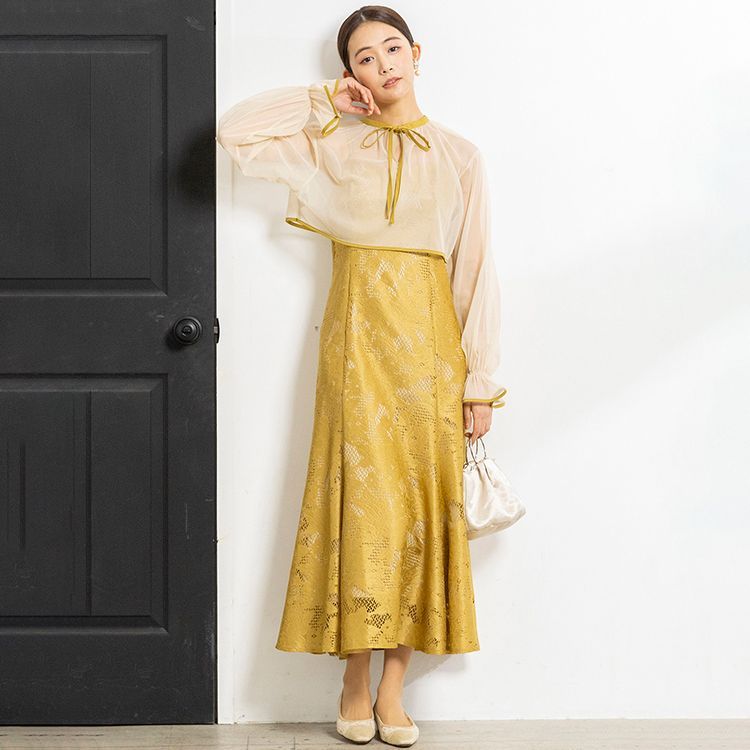 【formformfa】3wayシフォンボレロ&レースキャミドレス