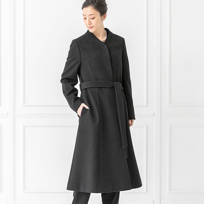 ウール100％のロングコート
