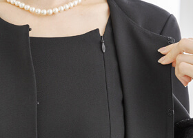 着脱が楽なオープンファスナー