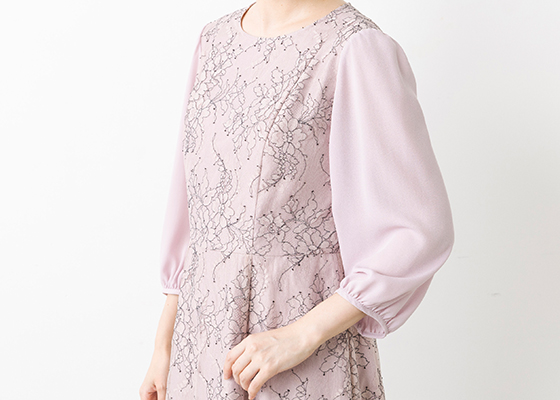 シフォン袖