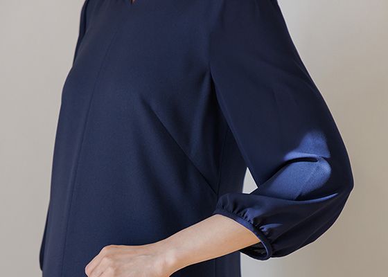 シフォン素材の袖