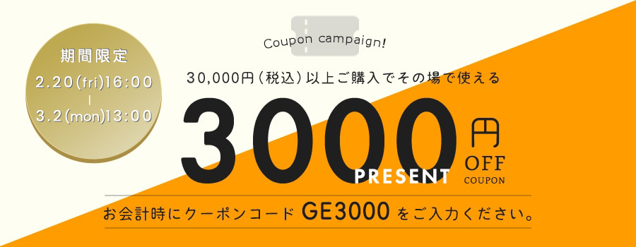 3000円OFFキャンペーン
